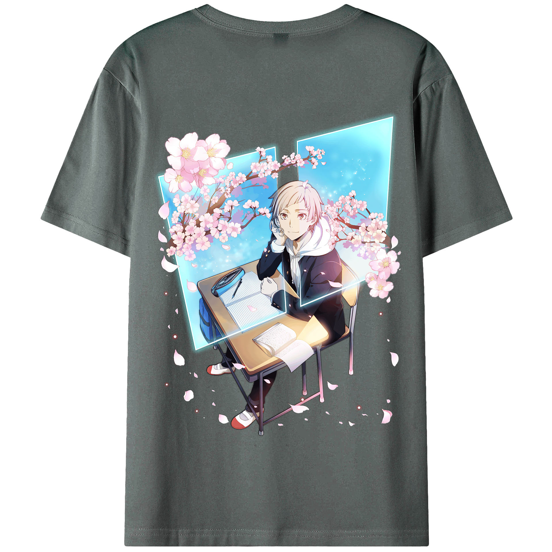 （画像用） 文豪ストレイドッグス Bungo Stray Dogs 綿100％半袖Tシャツ（背面プリント）